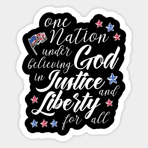 nation under believing god 4th of July outfit Sticker by jodotodesign